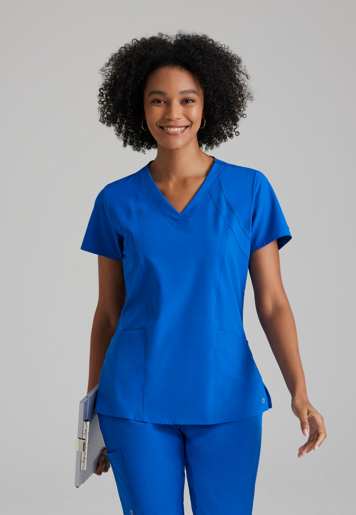 Racer Top - New Royal - Grey's Anatomy Scrubs