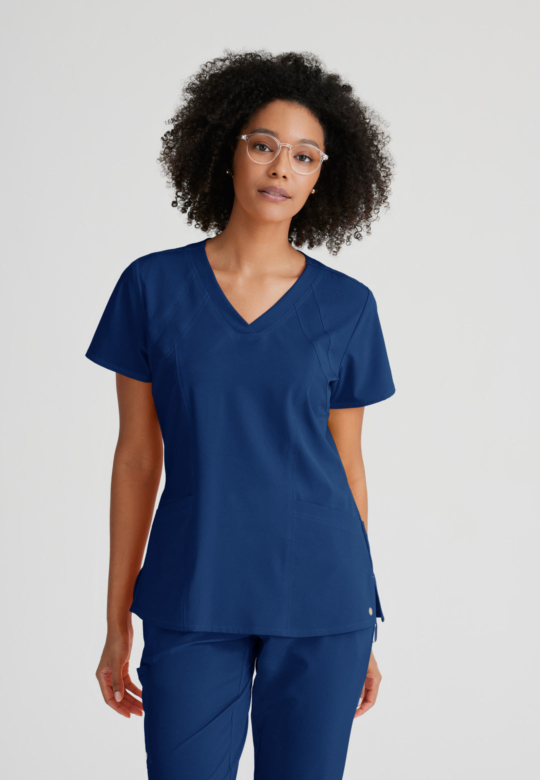 Racer Top - Indigo - Grey's Anatomy Scrubs