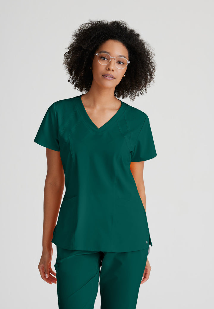 Racer Top - Hunter Green - Grey's Anatomy Scrubs