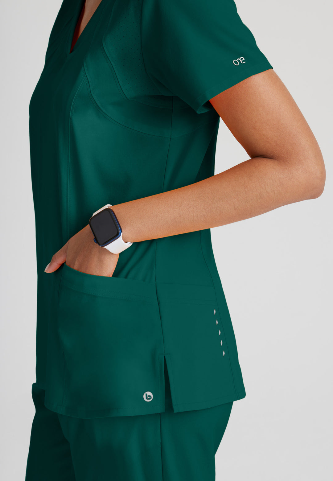 Racer Top - Hunter Green - Grey's Anatomy Scrubs