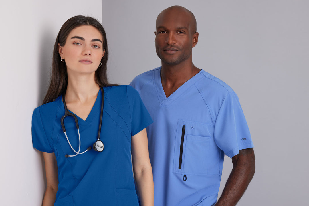 Racer Top - Ciel Blue - Grey's Anatomy Scrubs