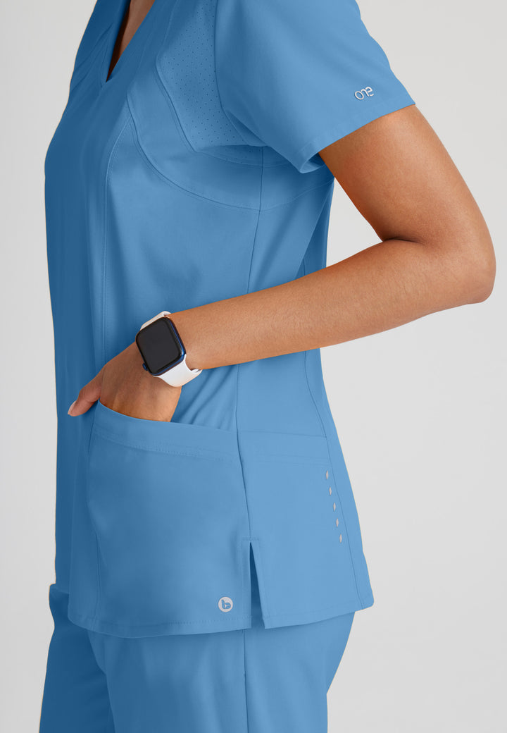 Racer Top - Ciel Blue - Grey's Anatomy Scrubs