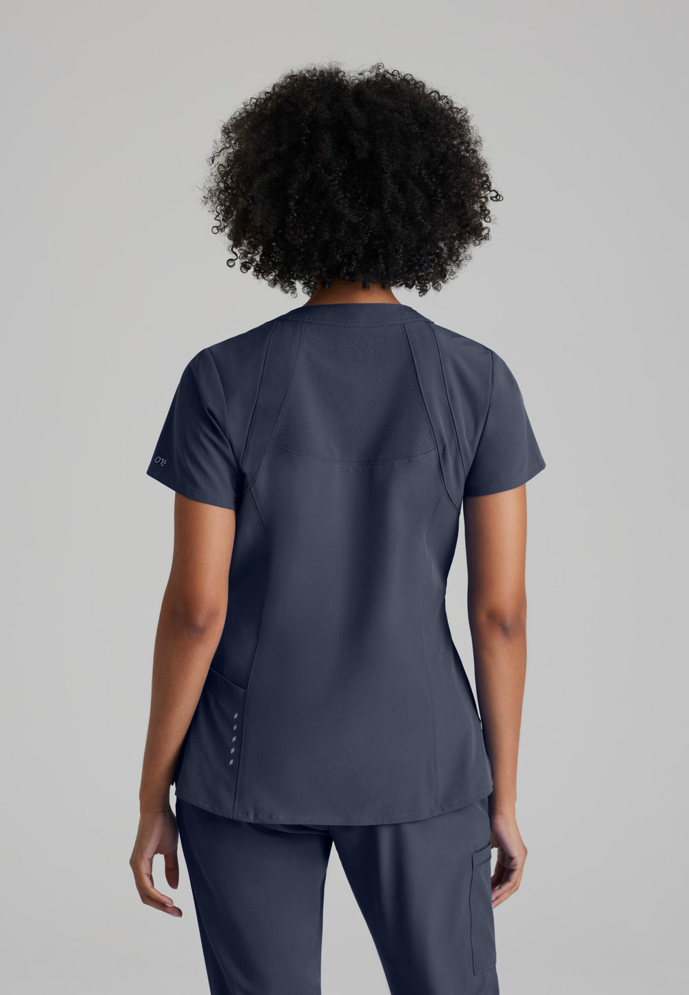 Racer Top - Steel - Grey's Anatomy Scrubs