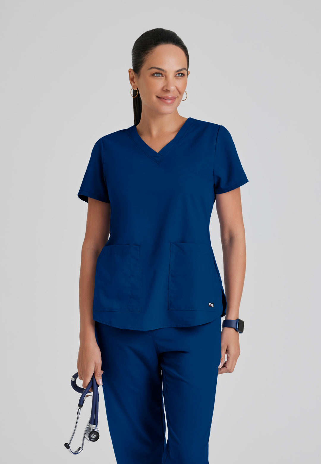 Aubrey Top - Indigo - Grey's Anatomy Scrubs