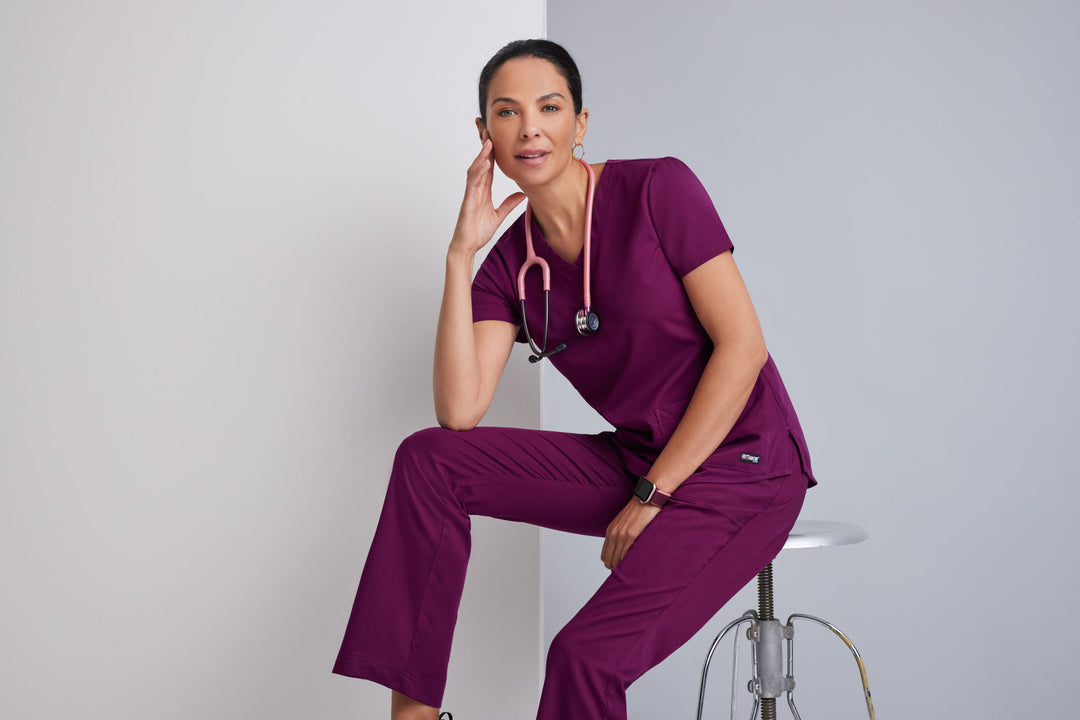 Aubrey Top - Indigo - Grey's Anatomy Scrubs