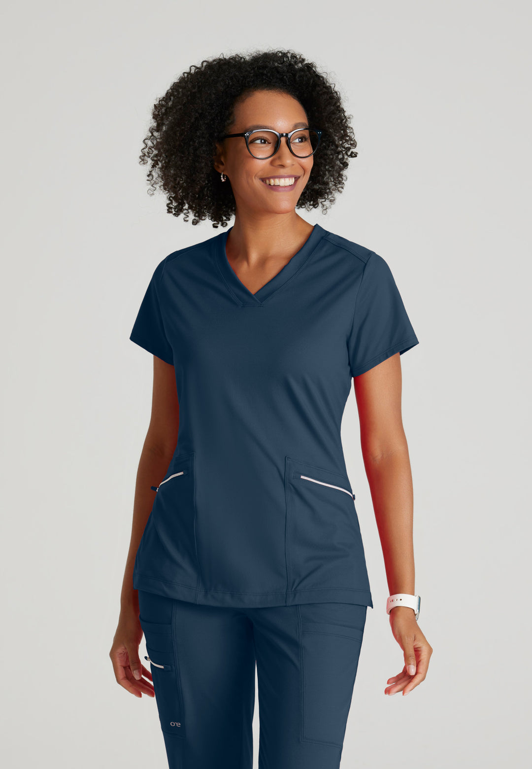 Victory Knit Top - Steel - Grey's Anatomy Scrubs