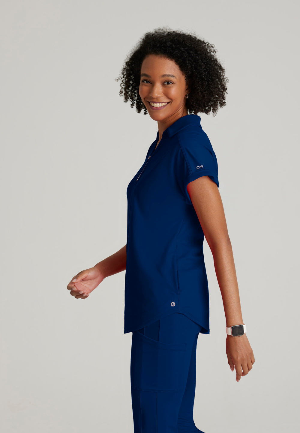 Engage Knit Top - Indigo - Grey's Anatomy Scrubs