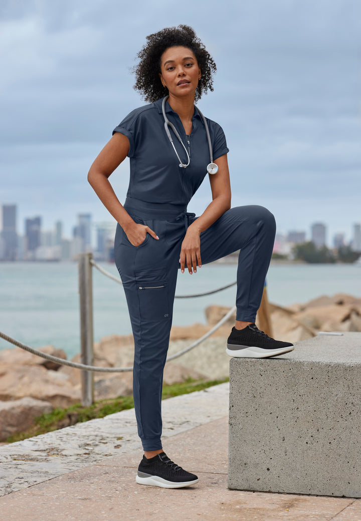 Engage Knit Top - Indigo - Grey's Anatomy Scrubs