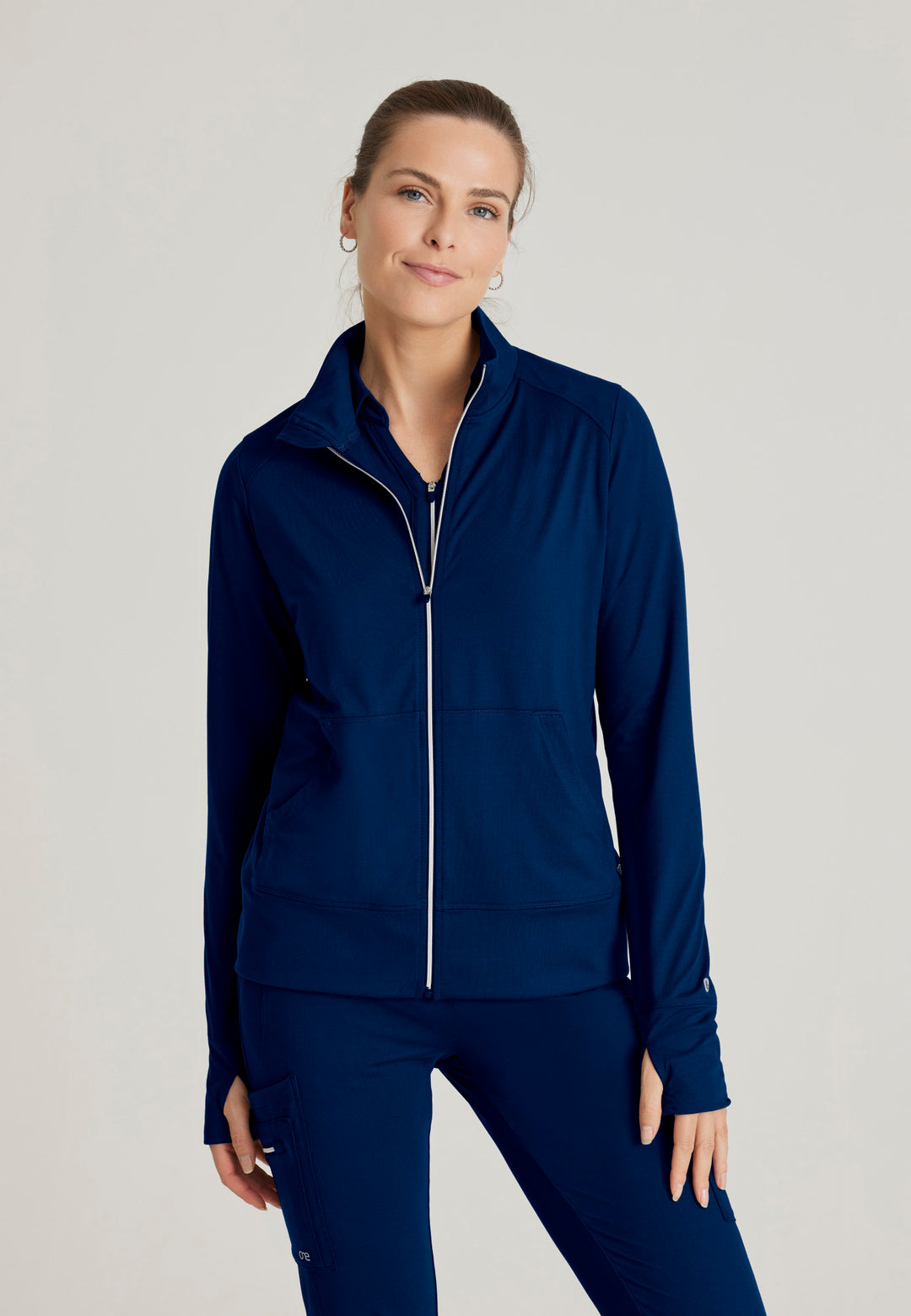 Arena Knit Warm-Up Jacket - Indigo - Grey's Anatomy Scrubs