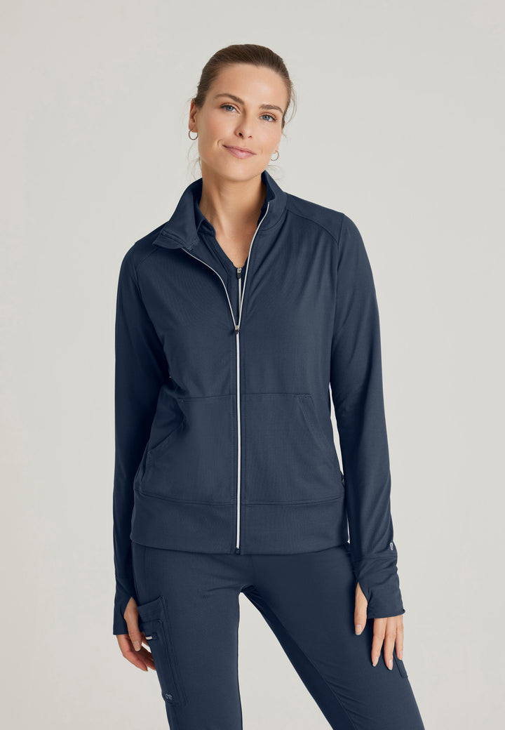 Arena Knit Warm-Up Jacket - Steel - Grey's Anatomy Scrubs