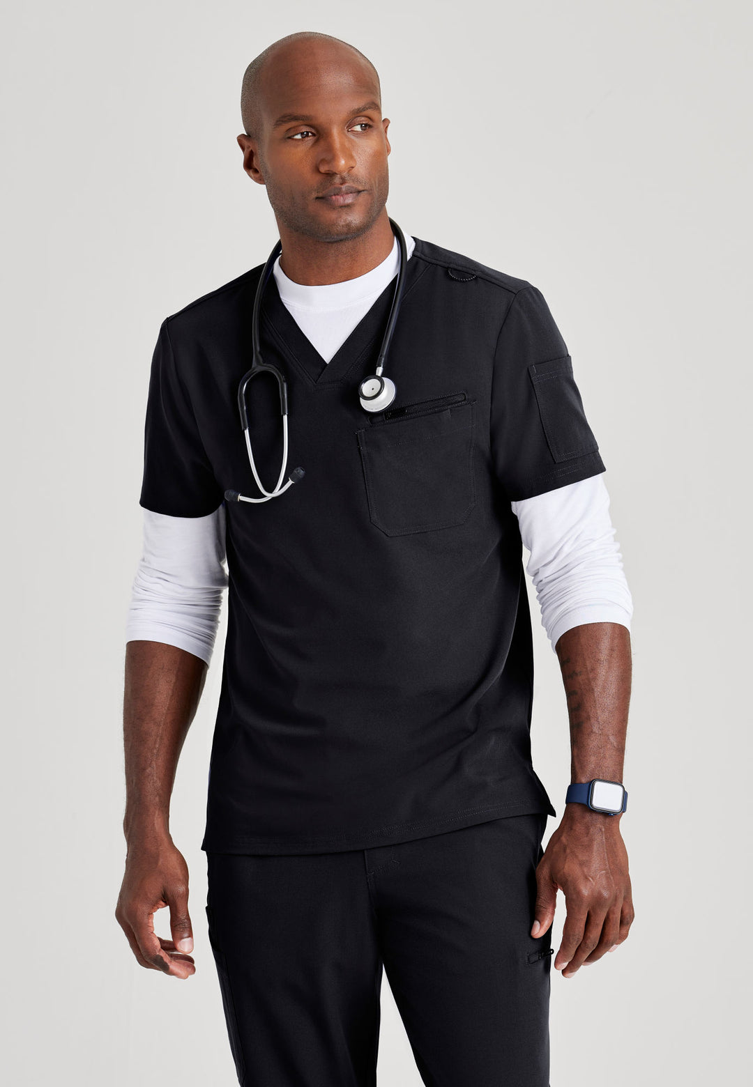 Rally Top - Black - Grey's Anatomy Scrubs