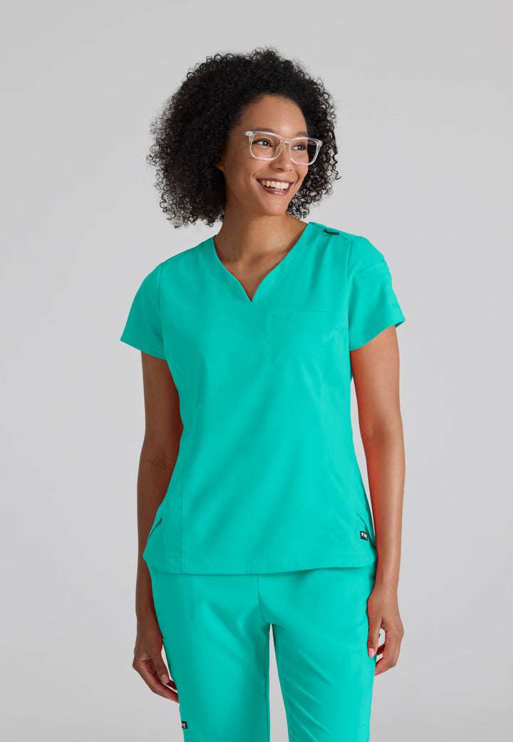 Capri Tuck-in Top - Alpine Aqua