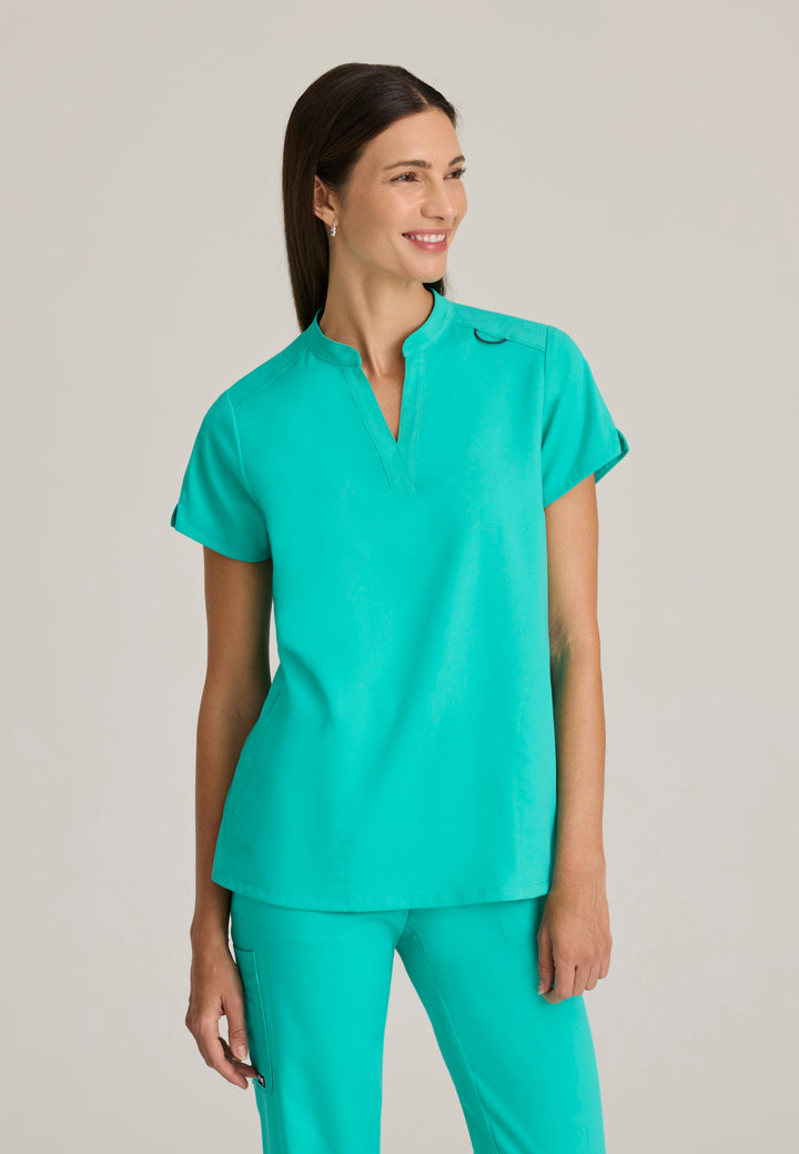 Avery Top - Alpine Aqua