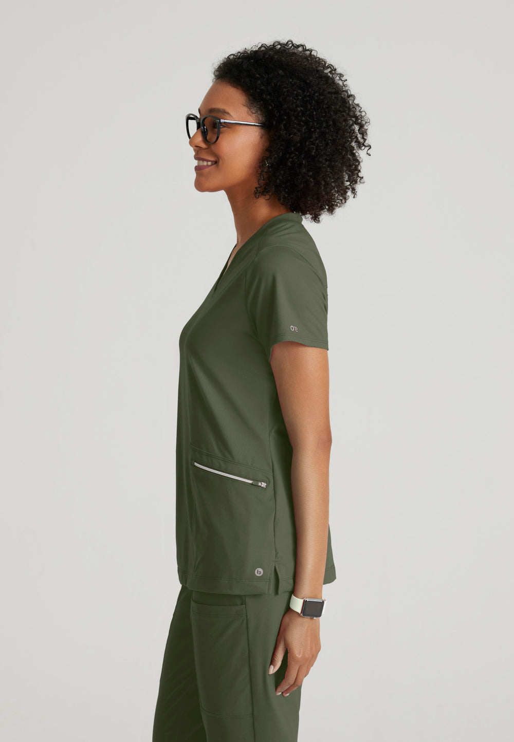 Victory Knit Top - Olive - Grey's Anatomy Scrubs