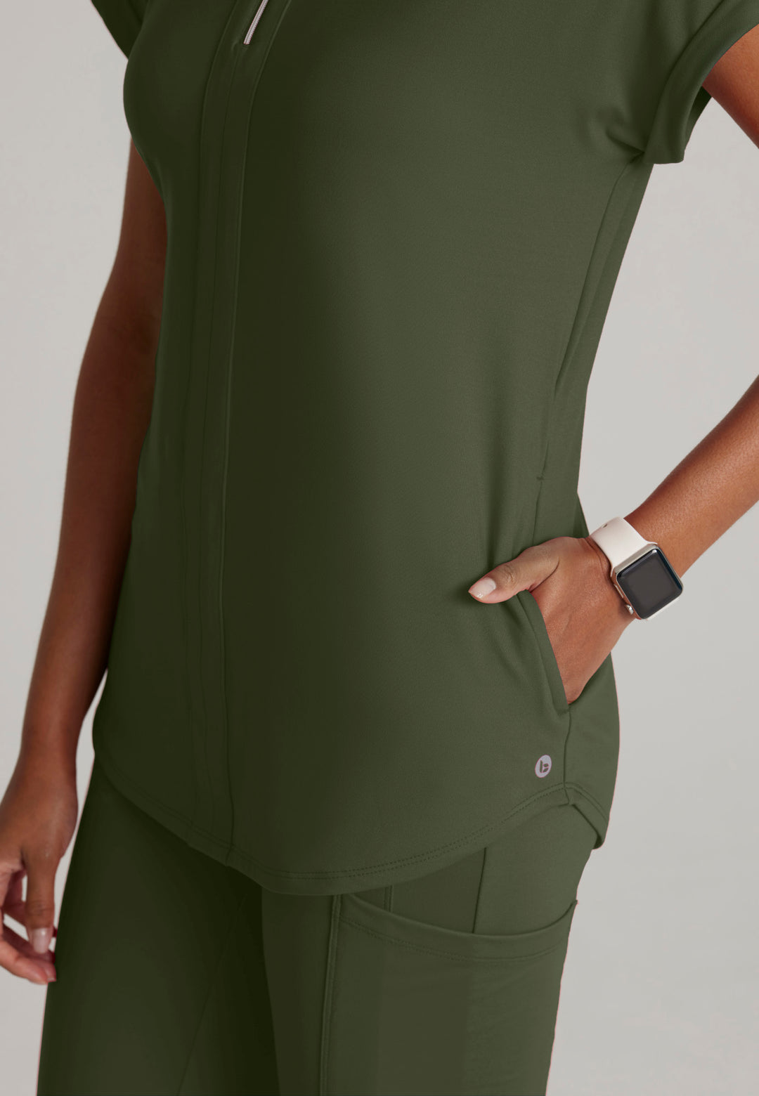 Engage Knit Top - Olive - Grey's Anatomy Scrubs