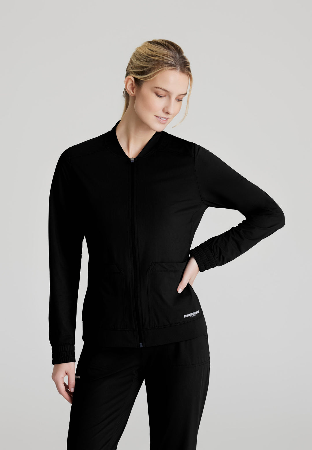 Contour Knit Warm-Up - Black