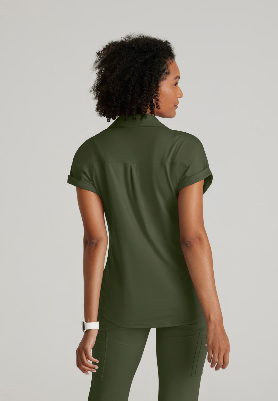 Engage Knit Top - Olive - Grey's Anatomy Scrubs