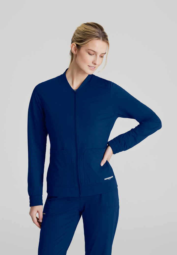 Contour Knit Warm-Up - Navy