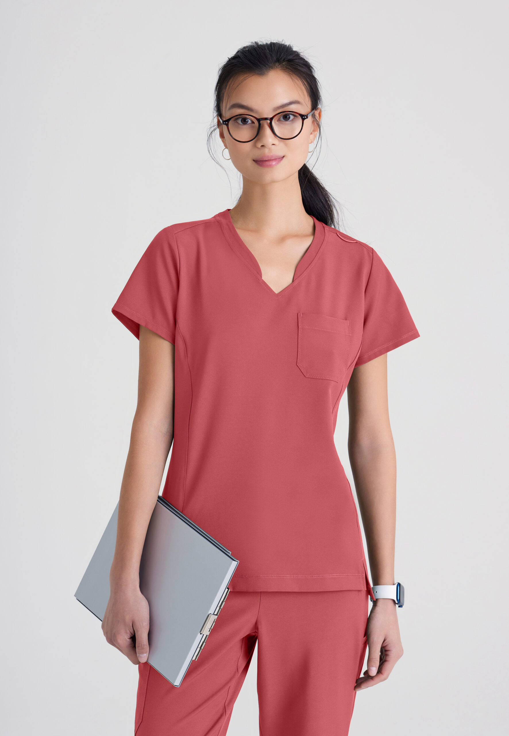 Hot Sales Nurse Uniform Women Short Sleeve Neck Tops Working